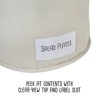 Honey Can Do Natural Round Dinnerware Storage Box Set