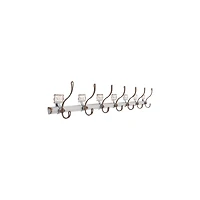 Hello Honey® 40'' Gray Metal Rod with 7 Numbered Wall Hooks