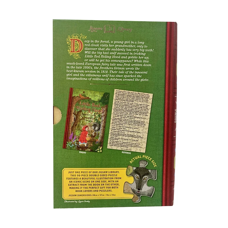 The Brothers Grimm's Little Red Riding Hood Double-Sided Jigsaw Puzzle: 96 Pcs