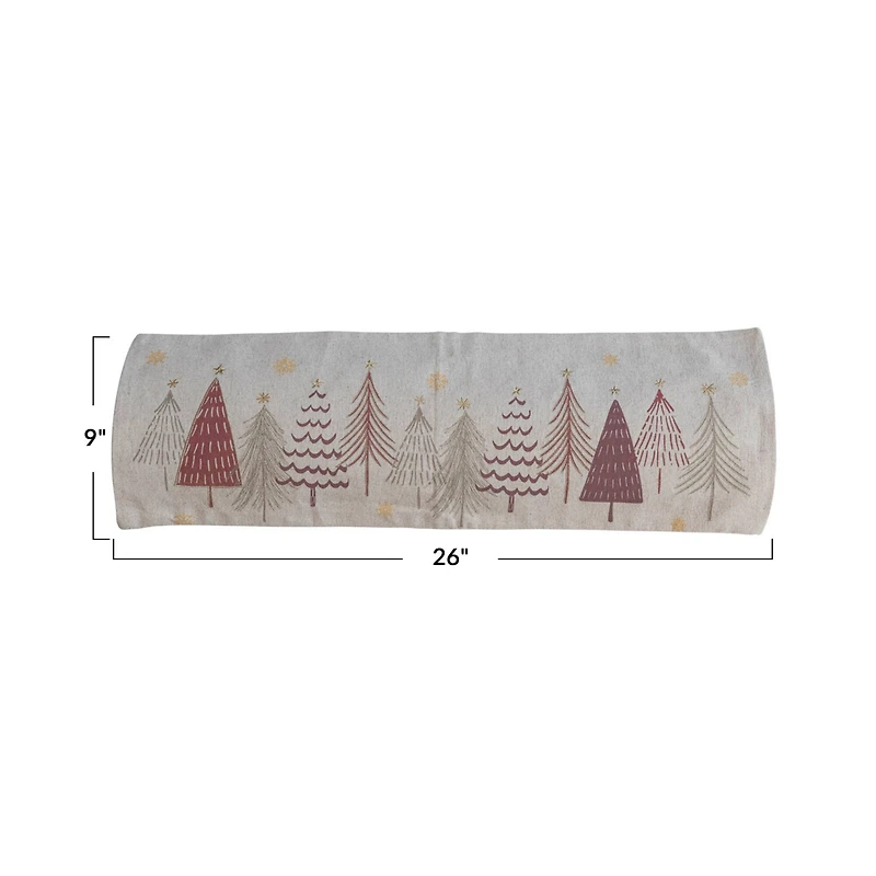 Hello Honey® 26" Christmas Tree Cotton Printed Lumbar Pillow with Insert