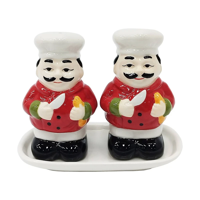 Chef Ceramic Salt & Pepper Shaker Set by Ashland®