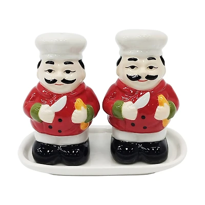 Chef Ceramic Salt & Pepper Shaker Set by Ashland®