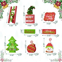 Glitzhome® Christmas Wooden Word Signs & Fabric Santa Set