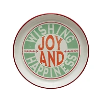 Hello Honey® 14.5" Wishing Joy And Happiness Round Enameled Tray