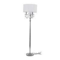 Silver Metal Floor Lamp 16" x 16" x 63