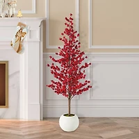 Glitzhome® 41"H Chirstmas Berry Porch Tree