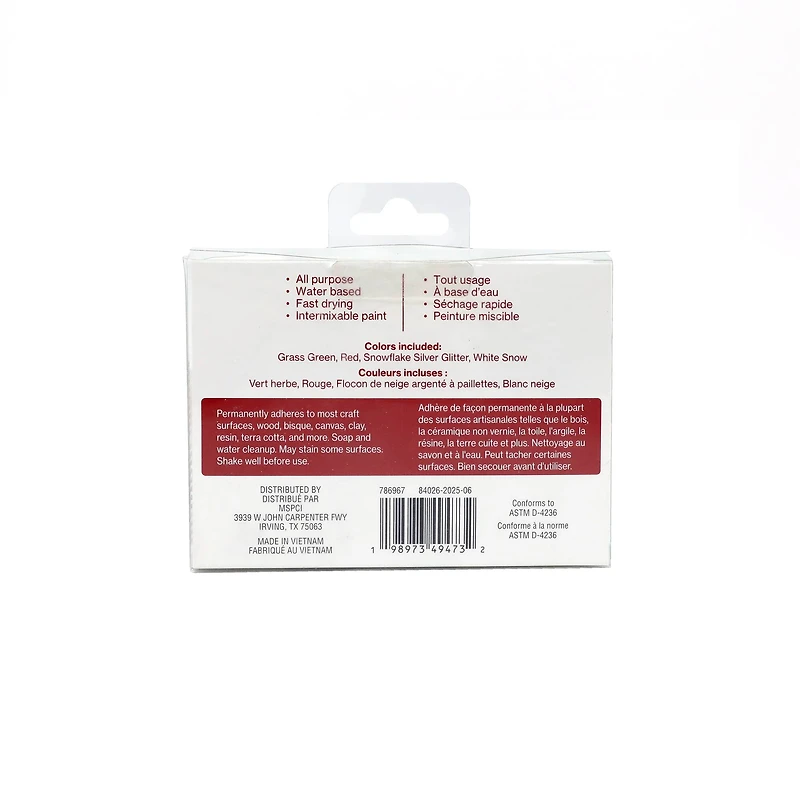 Peppermint Plaid Acrylic Paint Value Set by Craft Smart®