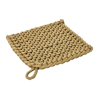Hello Honey® Neutral Square Cotton Crocheted Potholder Set