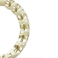 12" Natural White & Gold Rope-Wrapped Wreath by Ashland®