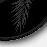 Designart - Black and Gold Tropical Leaves IV