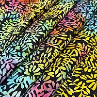 Feldman Batik Rainbow Clover Petal Cotton Fabric