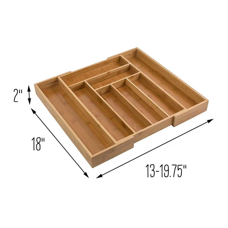 Honey Can Do Expandable Large Silverware Bamboo Drawer Organizer