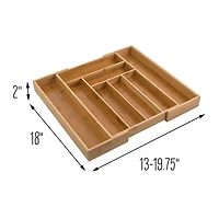 Honey Can Do Expandable Large Silverware Bamboo Drawer Organizer
