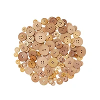 Light Brown Wooden Buttons by Loops & Threads®