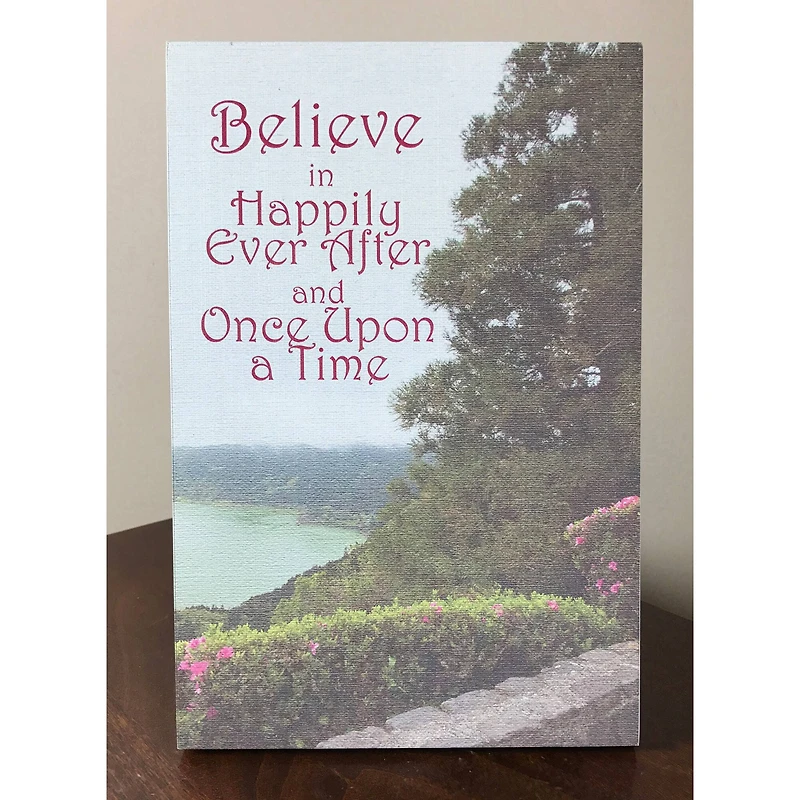 Lela & Ollie Believe in Happily Ever After Plaque with Easel