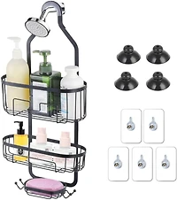 NEX™ 24.8" Black Over the Shower Caddy