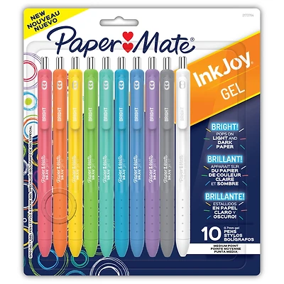 Paper Mate® InkJoy® Medium Point Bright 10 Color Retractable Gel Pen Set