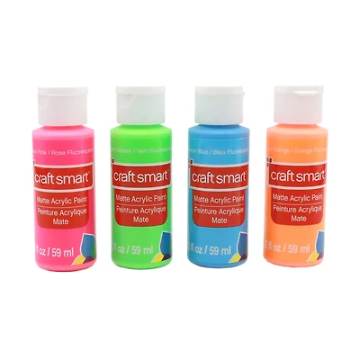 4 Color Neon Acrylic Paint Value Set by Craft Smart®