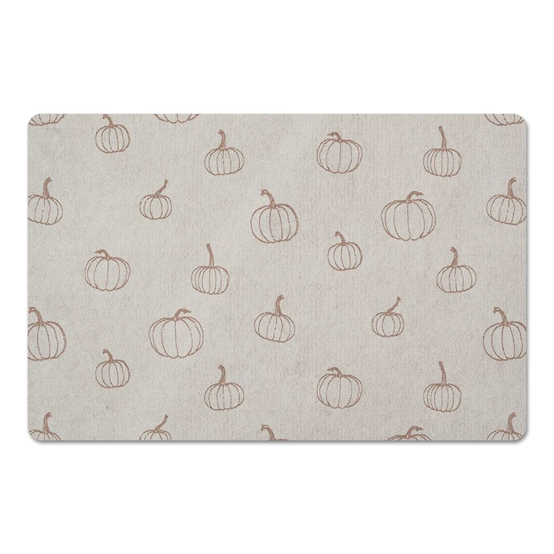 Dusty Rose Mini Pumpkin Pattern Floor Mat