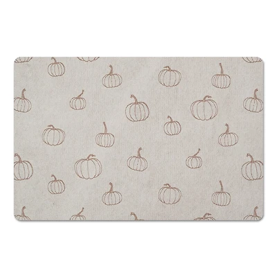 Dusty Rose Mini Pumpkin Pattern Floor Mat