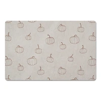 Dusty Rose Mini Pumpkin Pattern Floor Mat