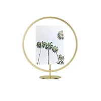 Umbra Matte Brass Infinity Round 5" x 7" Picture Frame
