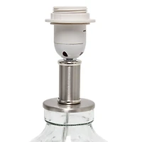 Lalia Home 18" Clear Honeycomb Glass Table Lamp with White Shade