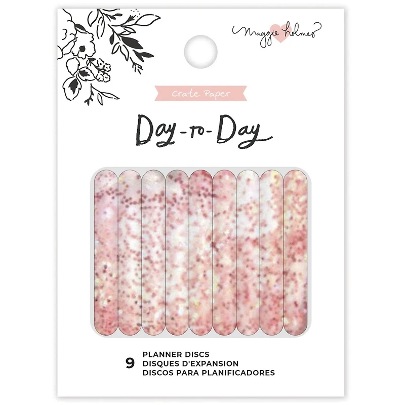 Maggie Holmes Day-To-Day Pink Glitter Planner Discs