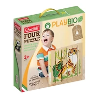 Quercetti® Endangered Animals Mix-N-Match Wood Puzzle