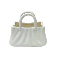 White Handbag Ceramic Vase by Ashland®