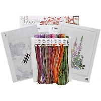 Thea Gouverneur Wild Flowers Cross Stitch Kit