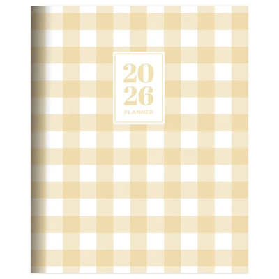 2026 Gingham Wheat Medium Monthly Planner