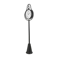 6.75ft. Black Metal Clock