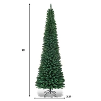 Costway 9ft. Green Pencil Artificial Christmas Tree