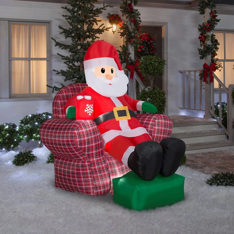 6ft. Airblown® Inflatable Santa in Recliner