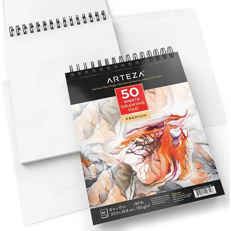 Arteza® 8" x 10" Spiral Drawing Pads