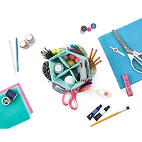 SINGER® Flamingo Print Sewing Spinning Tabletop Organizer