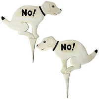 Design Toscano 13" No Pausing Pooch Dog Lawn Stake Signs, 2ct.
