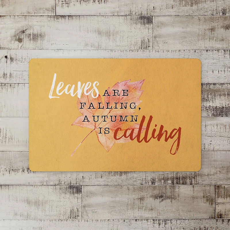 Leaves Falling Autumn Calling Floor Mat