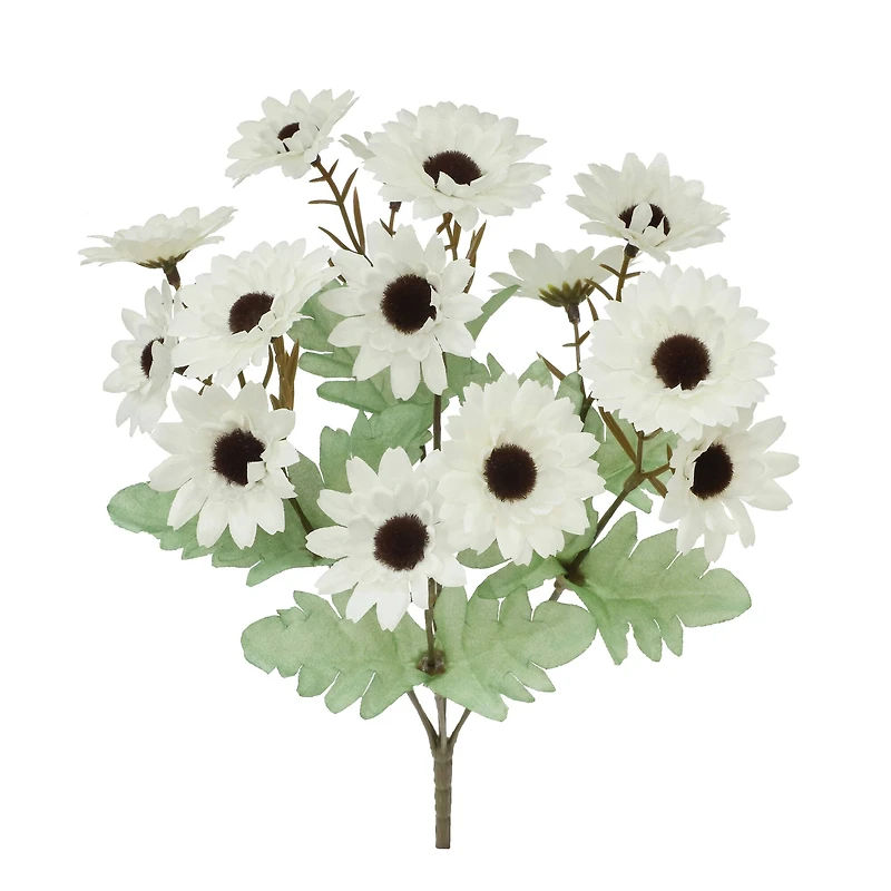 13.5" White & Cream Daisy Bush by Ashland®