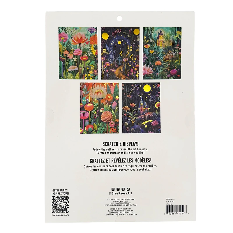 Brea Reese™ 9" x 12" Painted Florals Scratch Art Paper Pad