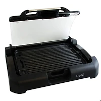 Megachef Reversible Indoor Grill & Griddle With Removable Glass Lid