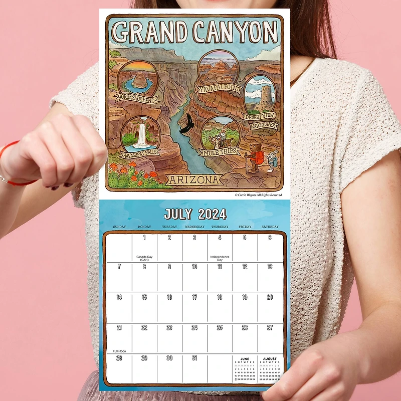 TF Publishing 2024 National Parks Art Mini Calendar