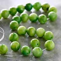 Green Shell Round Beads, 8mm by Bead Landing™