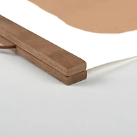 Girl With Earrings 16" x 20" Teak Hanging Canvas