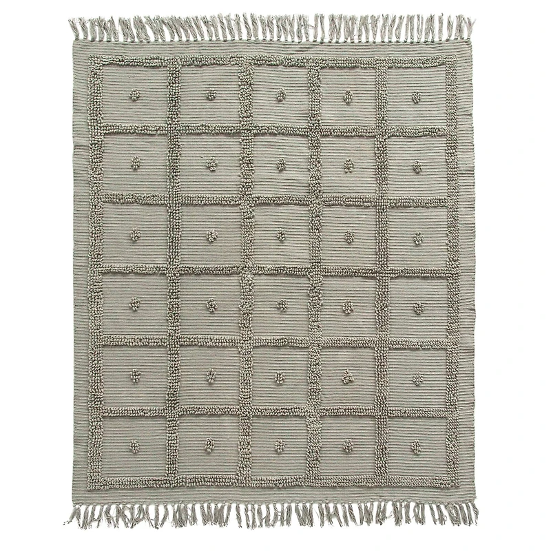 Hello Honey® Grey Cotton Chenille Throw Blanket