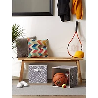 DII® 13" Gray & White Dots Storage Cube, 2ct.