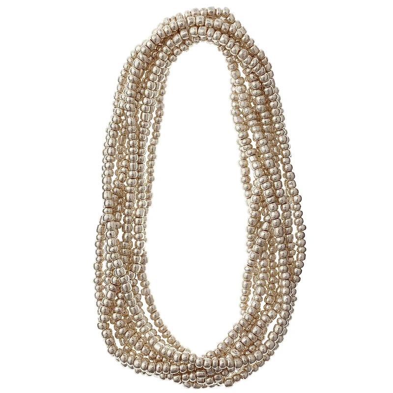 Silver Mercury Glass Seed Beads, 6/0 by Bead Landing™