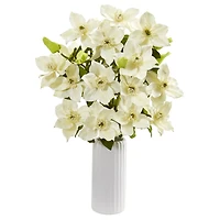 21" Anemone Arrangement In White Vase