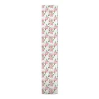 Pink Hydrangea Pattern 16" x 90" Cotton Twill Runner